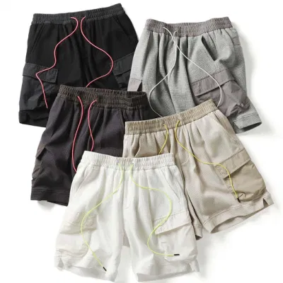 Shorts Mens Summer Streetwear Drawstring Elastic Waist Bermuda Shorts Drawstring Elastic Waist Knee
