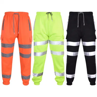 High Visibility Safe Work Reflective Pants Hi Vis Cargo Trousers for Mens